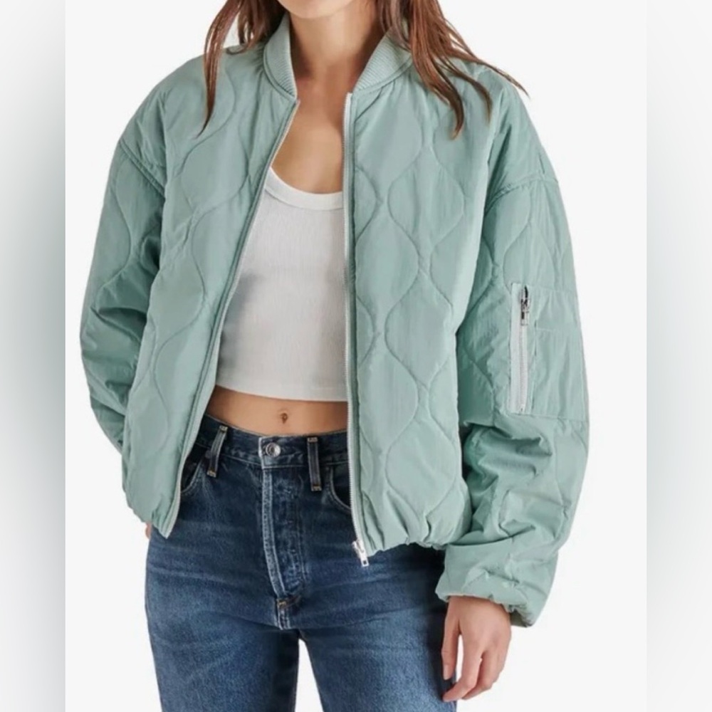 Steve Madden Vida Jacket in Misty Jade color - size M - NEW (retails for $109)